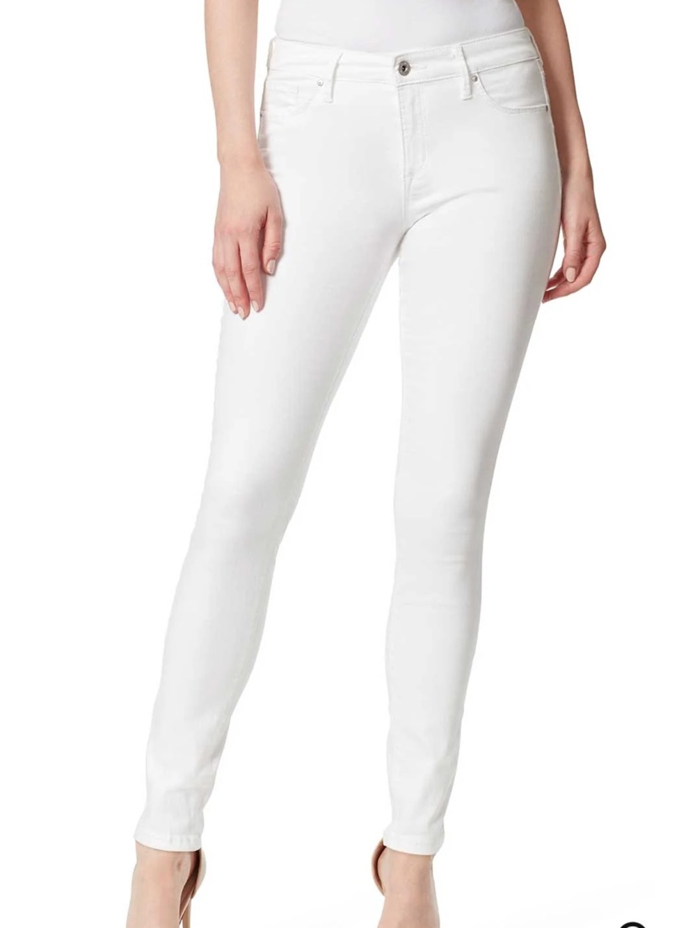Jessica Simpson White kiss me super Skinny Jeans 11